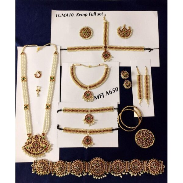 bharatnatyam full set jewellery